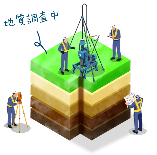 地質調査中